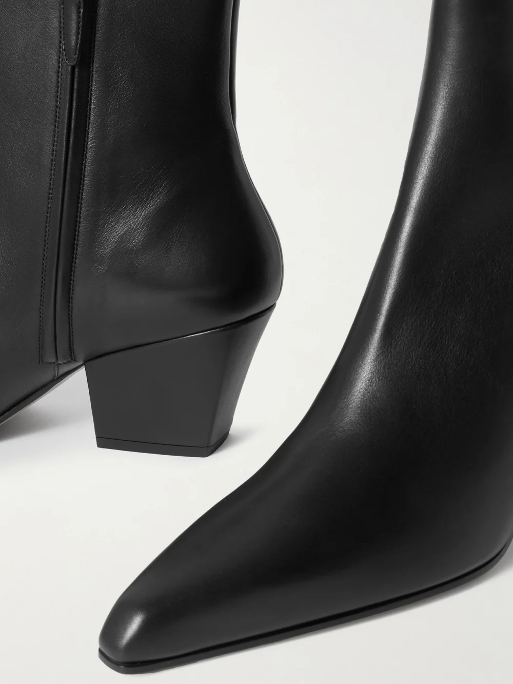 Close-up detail of the Paris Texas Jane Leather Ankle Boots
