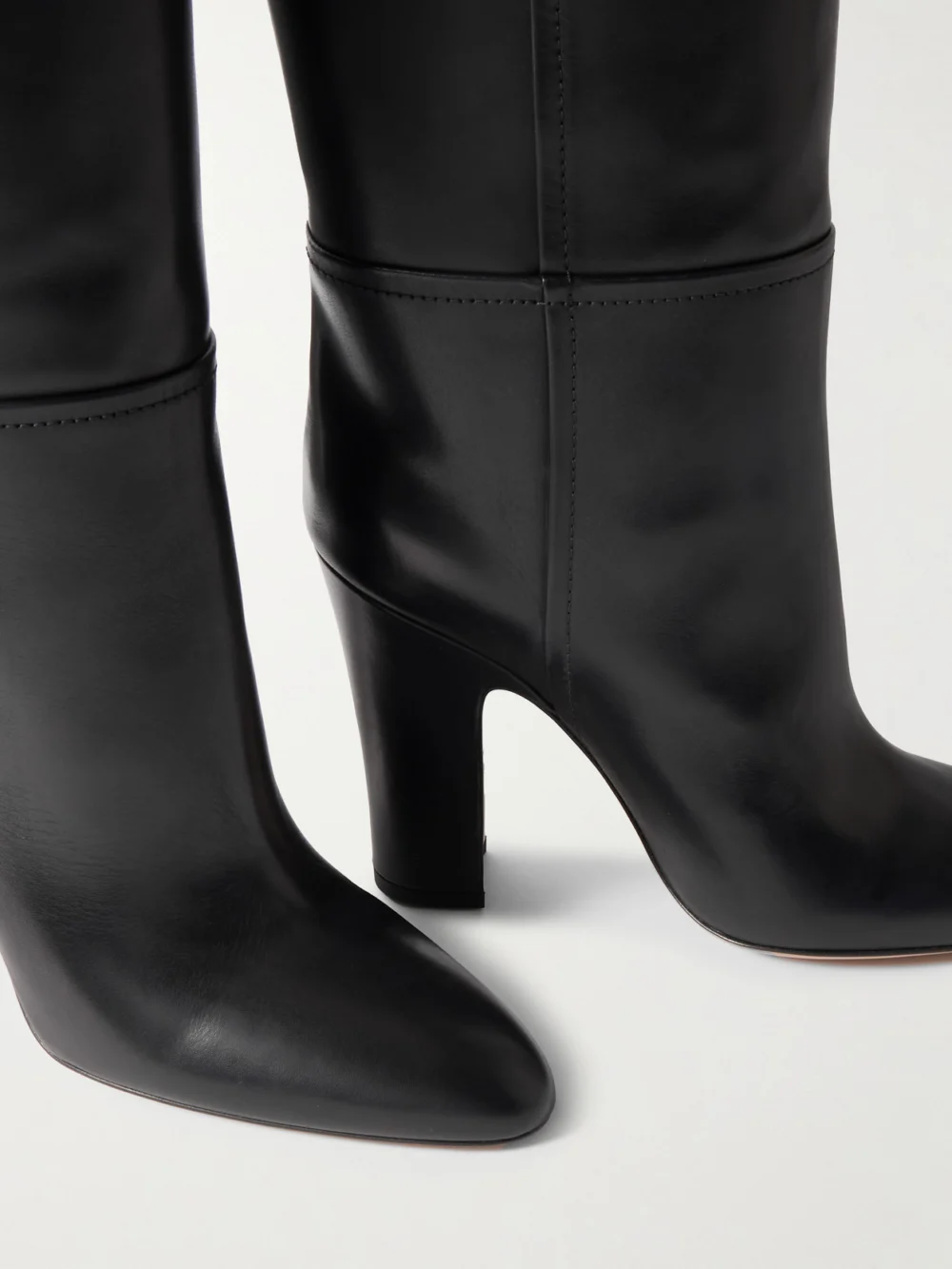 Close-up detail of the Paris Texas Lavina 100 Leather Knee Boots