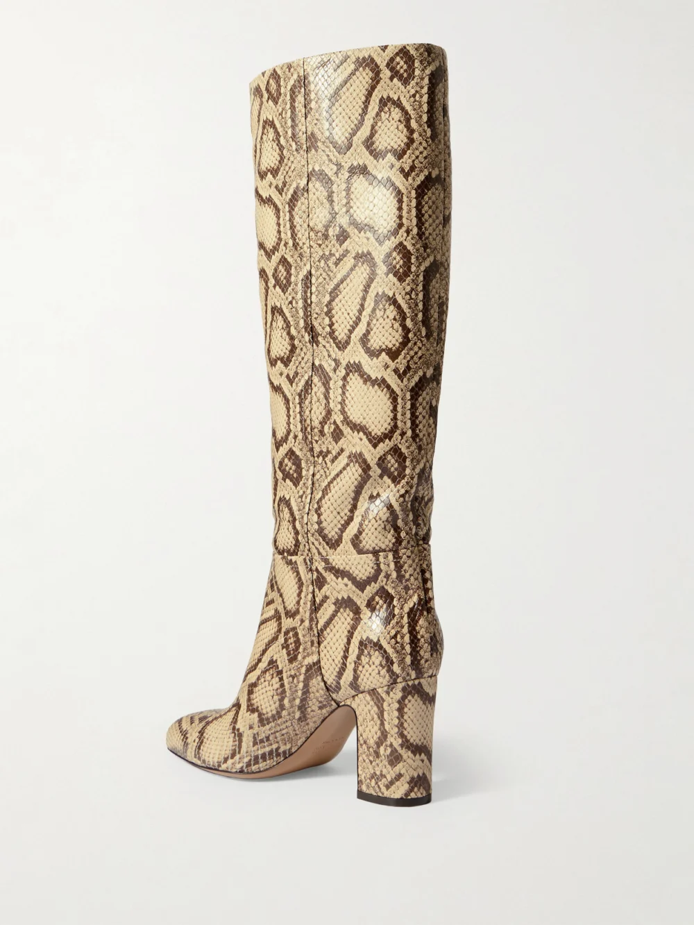 Back view of the Paris Texas Lavinia Snake-effect Leather Knee-boots
