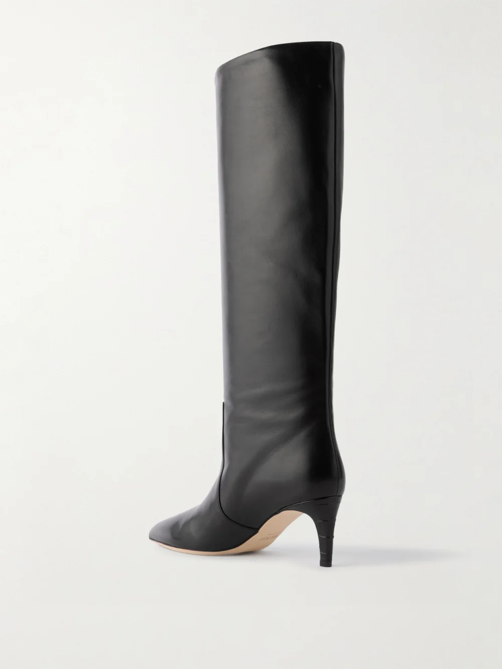 Back view of the Paris Texas Stiletto 60 Croc-effect Trimmed Leather Knee Boots