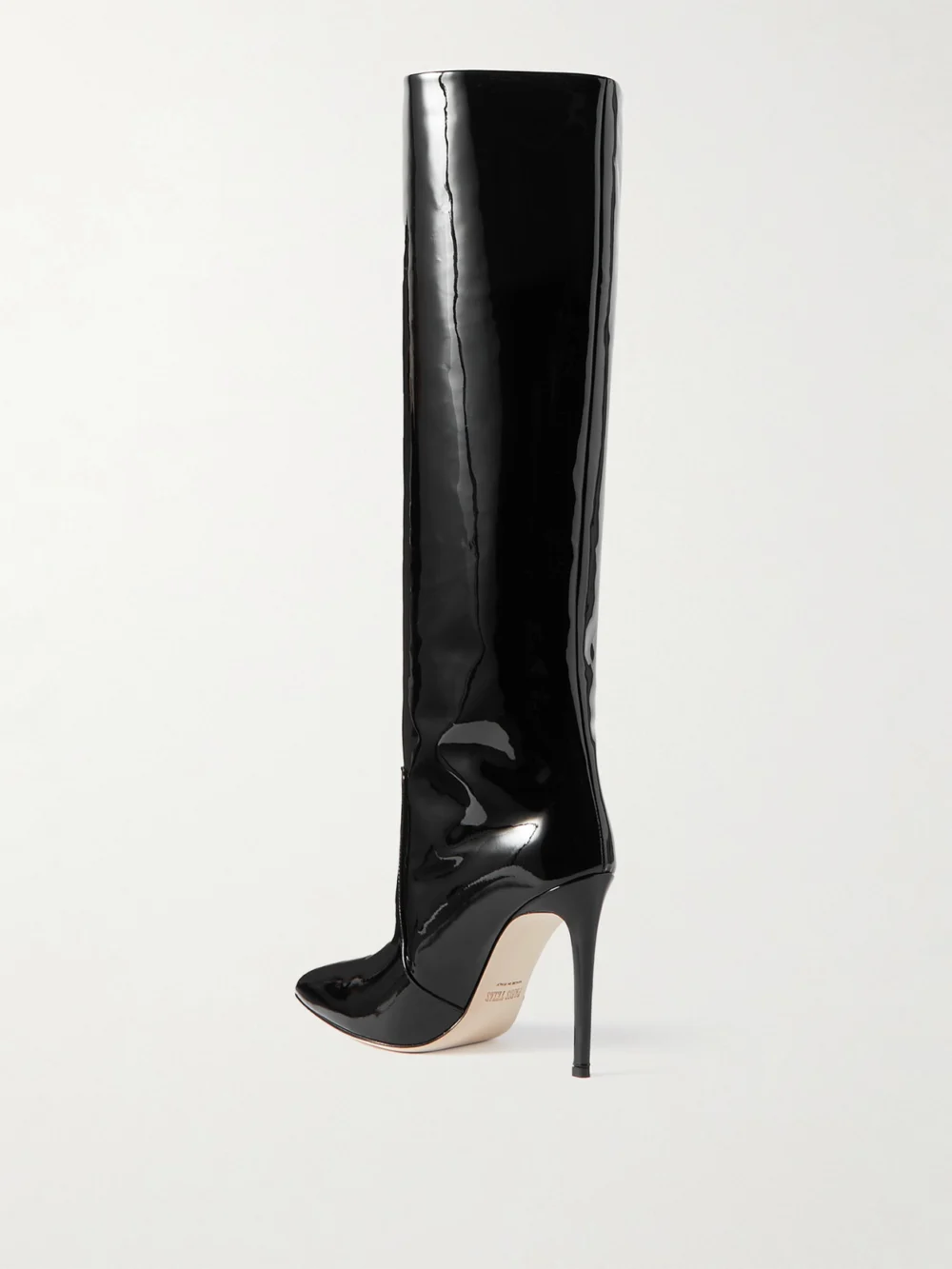 Back view of the Paris Texas Stiletto Patent-leather Knee Boots