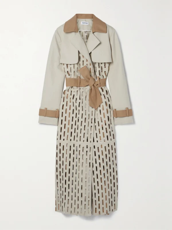 Partow Mason Cutout Cotton-twill Trench Coat