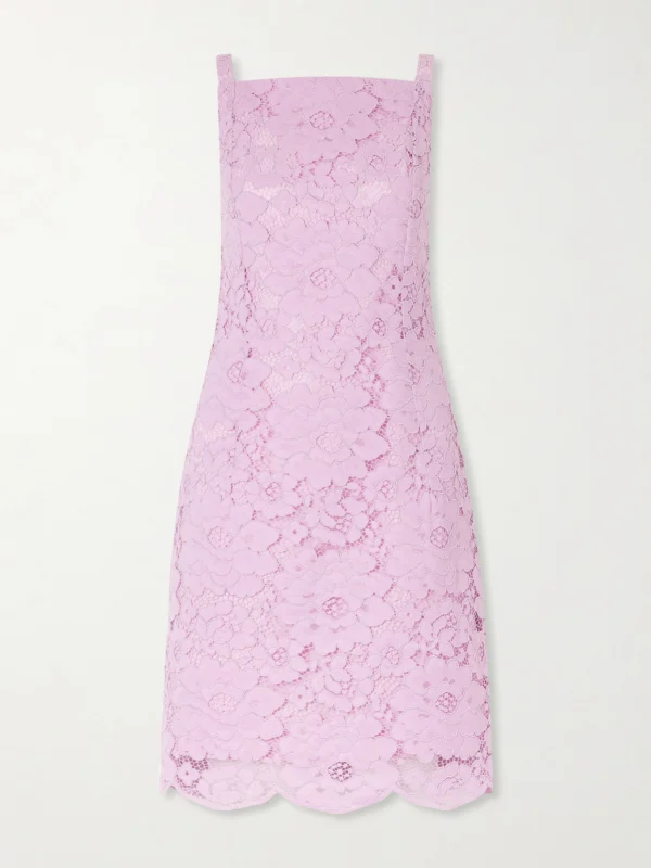 Patou Floral-embroidered Cotton-blend Guipure Lace Midi Dress