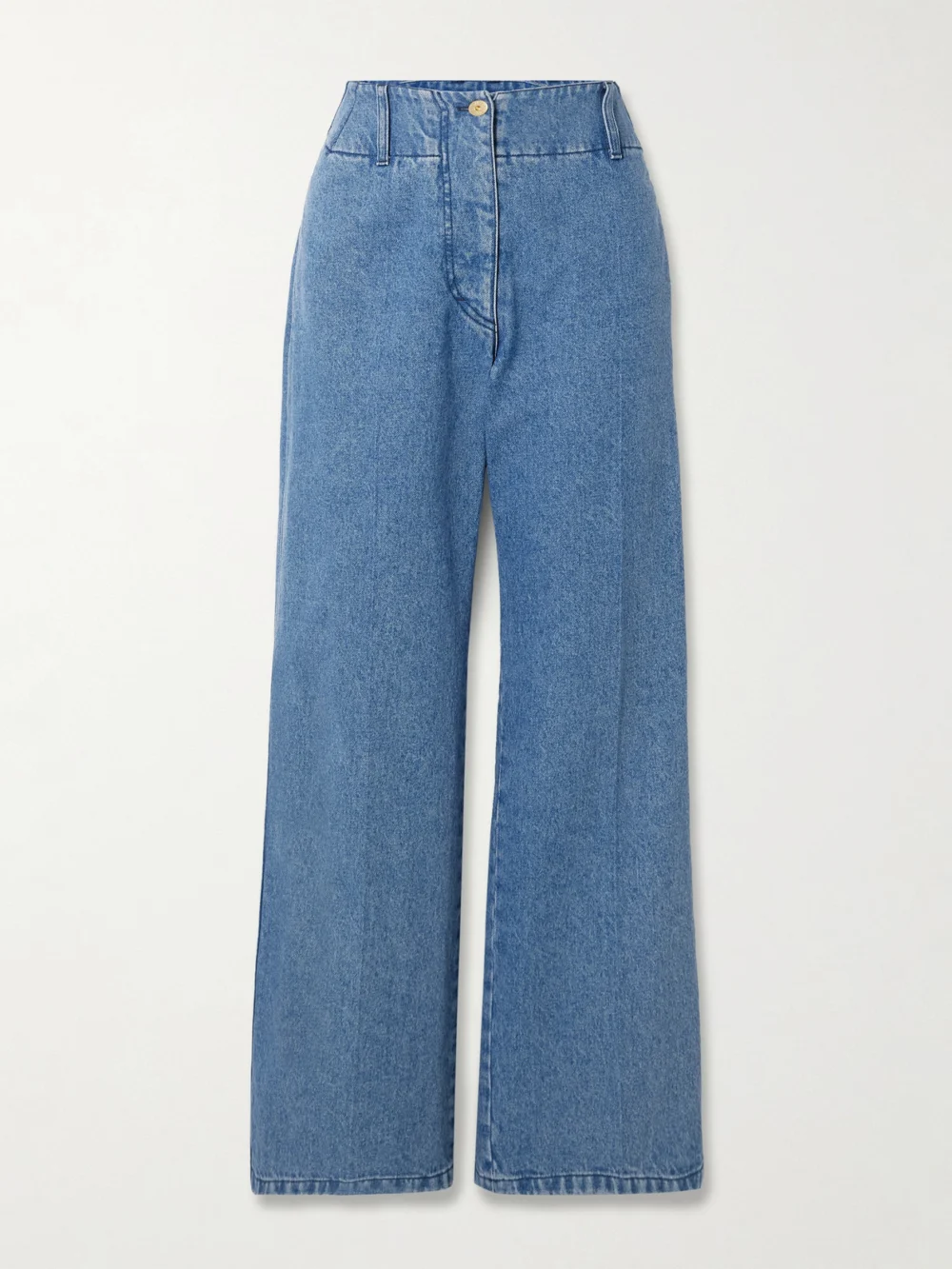 Patou High-rise Wide-leg Jeans in mid denim