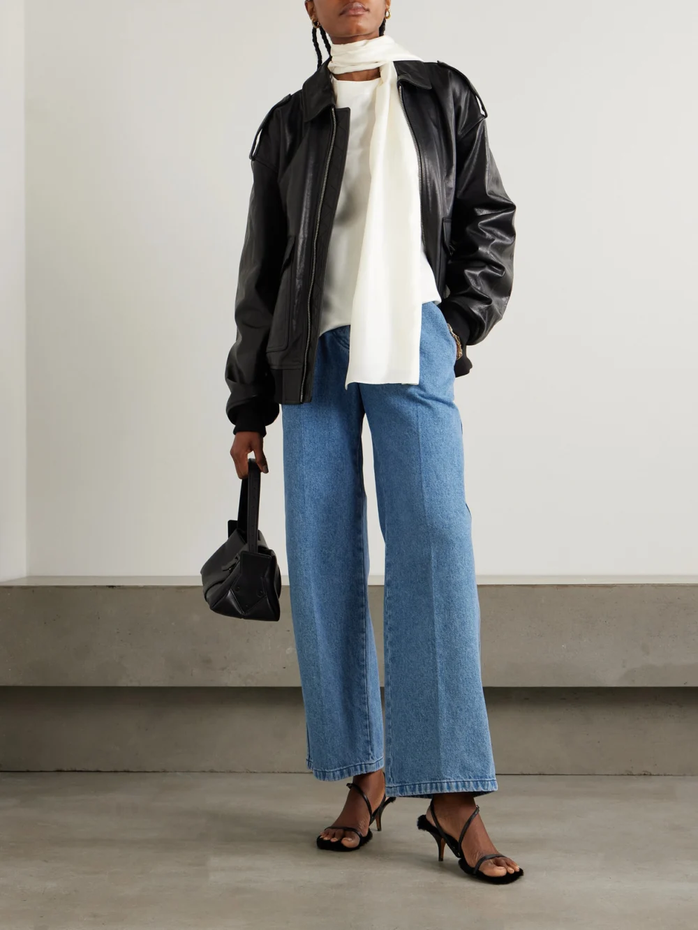 Patou High-rise Wide-leg Jeans, worn by a model