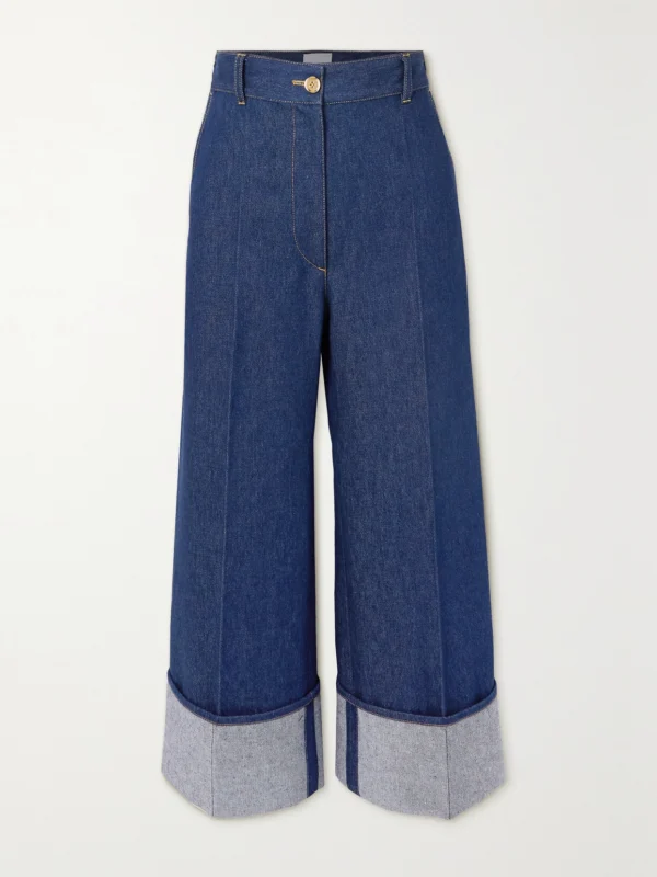 Patou High-rise Wide-leg Organic Jeans