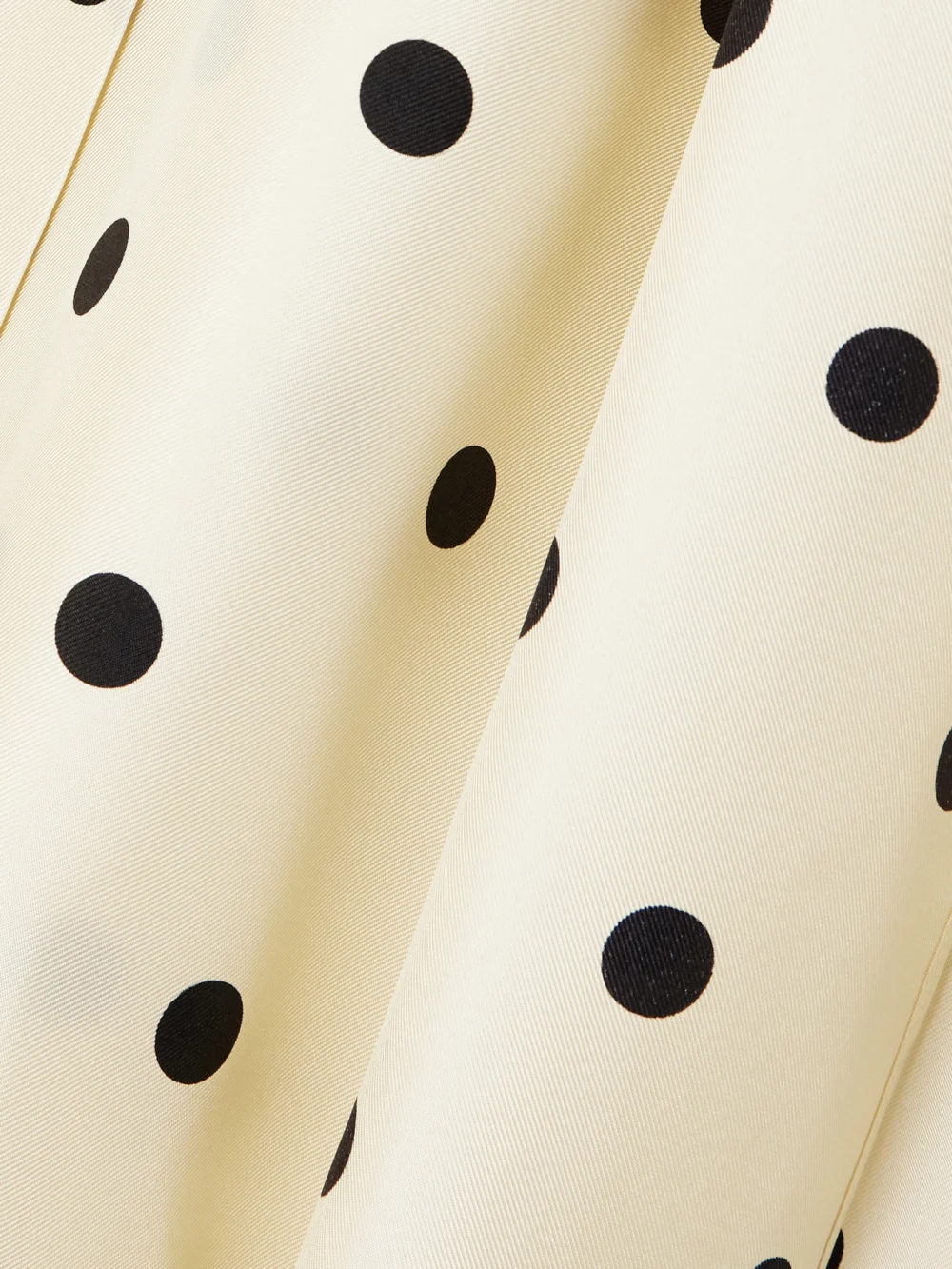Close-up detail of the Patou Pussy-bow Polka-dot Silk-twill Blouse