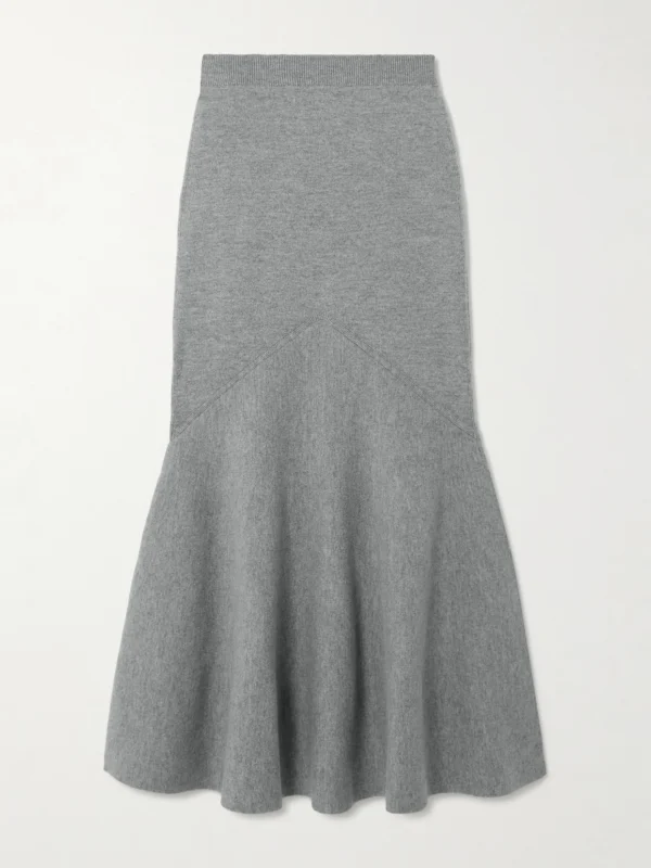 Patou Wool-blend Midi Skirt