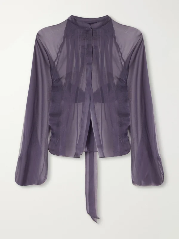 Pauline Dujancourt Alyona Cut-out Silk Blouse