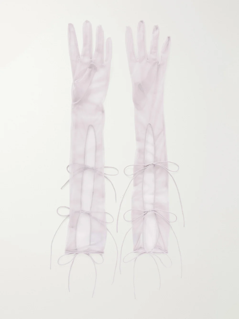 Pauline Dujancourt Flora Tulle Gloves in lavender