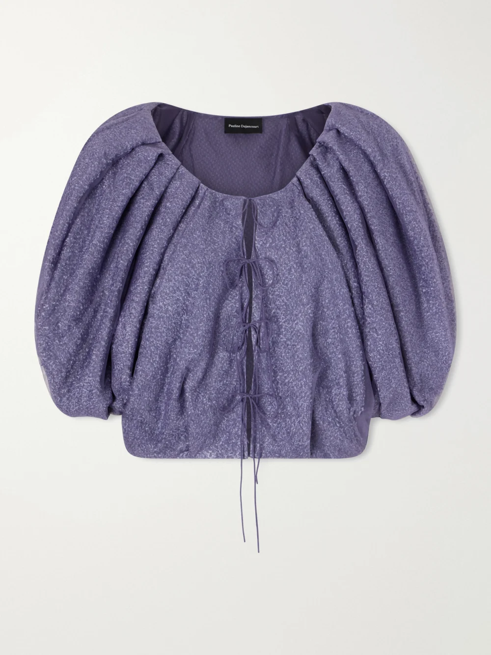 Pauline Dujancourt Lauren Printed Tulle Jacket in lilac