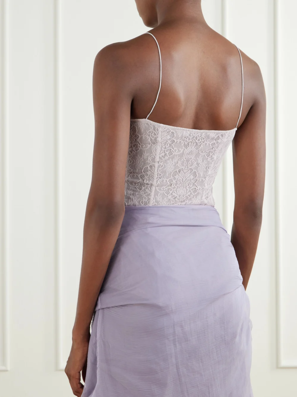 Back view of the Pauline Dujancourt Liqaa Lace Bodysuit