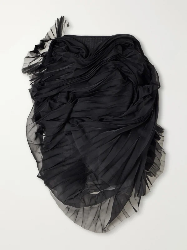 Pauline Dujancourt Minna Eerie Ruched Tulle Knee-length Skirt