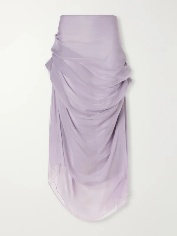 Pauline Dujancourt Najia Silk-blend Chiffon Midi Skirt