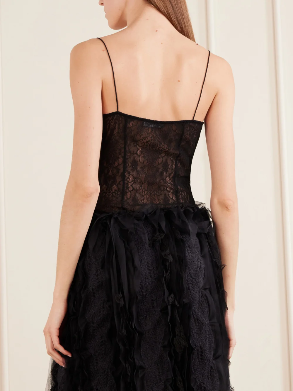 Back view of the Pauline Dujancourt Seagull Lace Bodysuit