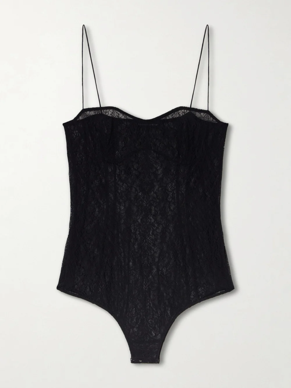Pauline Dujancourt Seagull Lace Bodysuit in black