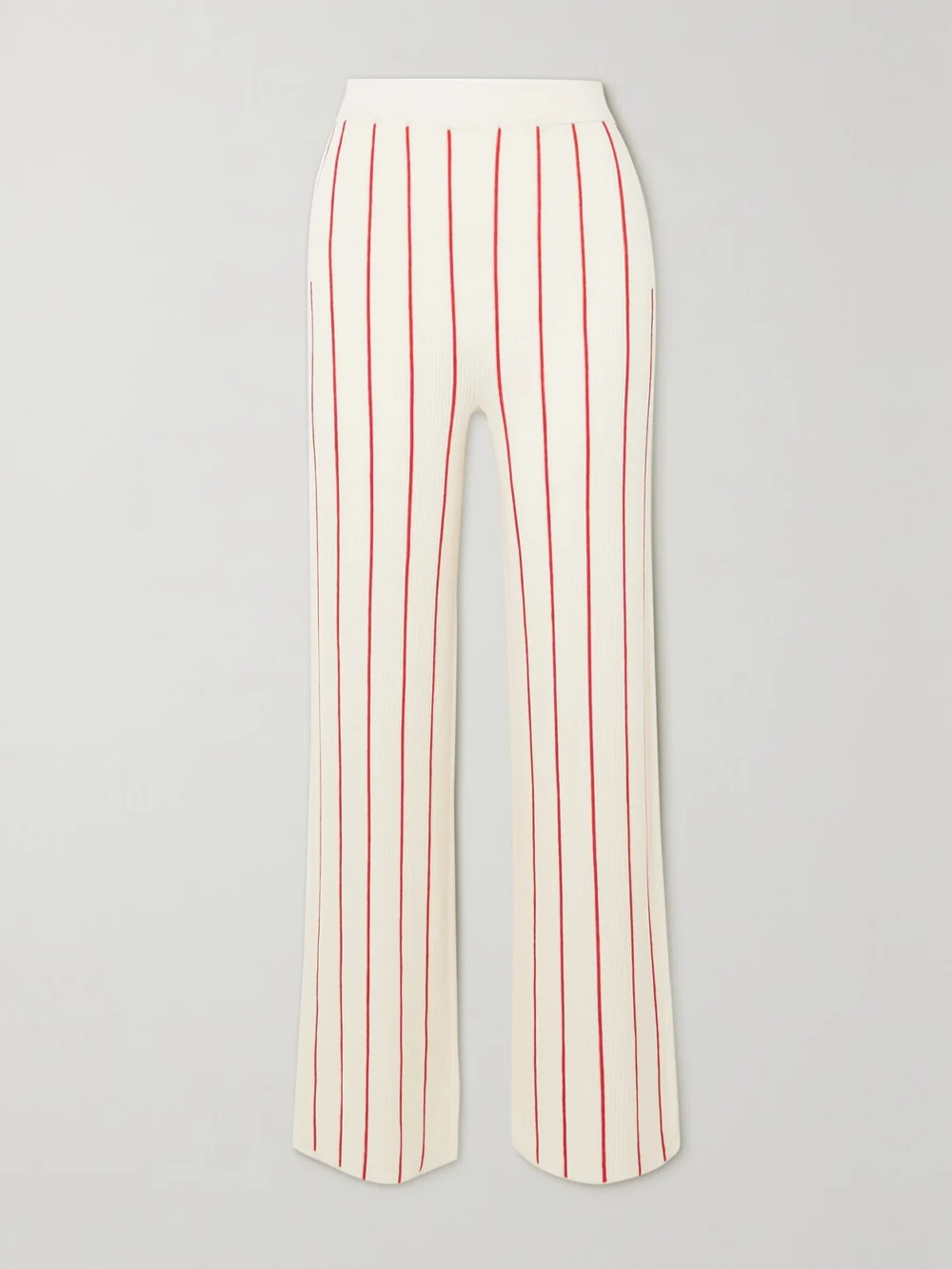 Perfect Moment Slalom Striped Merino Wool Leggings in white
