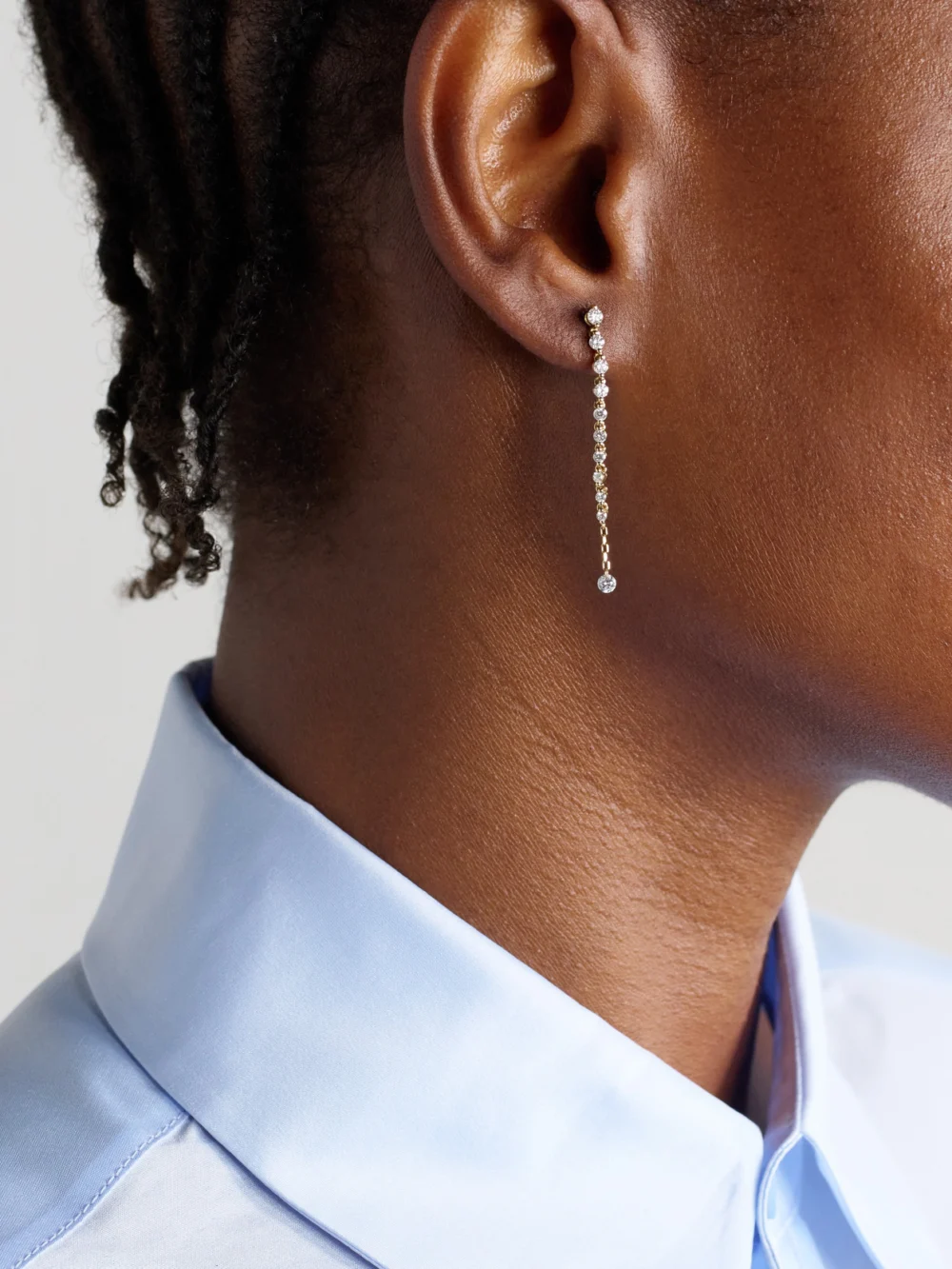 Persée 18-karat Gold Diamond Earrings, styled view