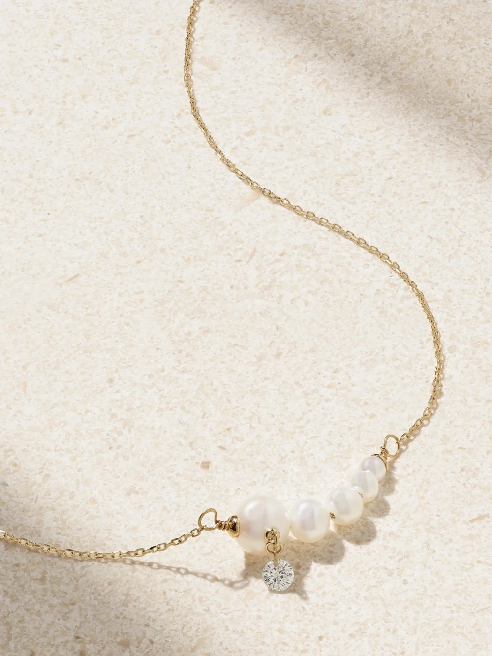 Persée 18-karat Gold, Pearl and Diamond Necklace