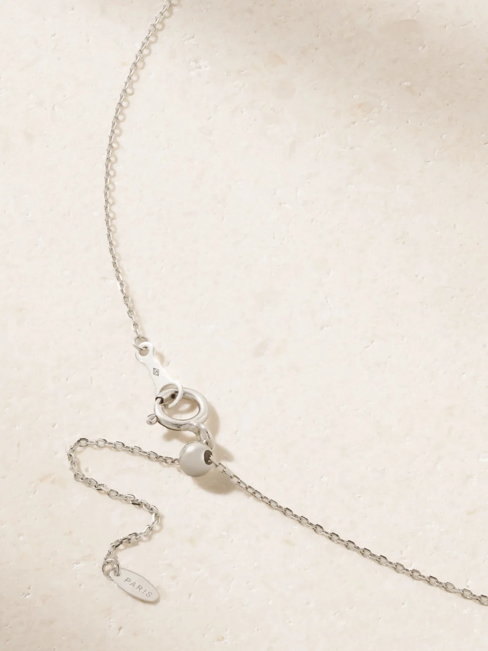 Back view of the Persée 18-karat White Gold Diamond Necklace