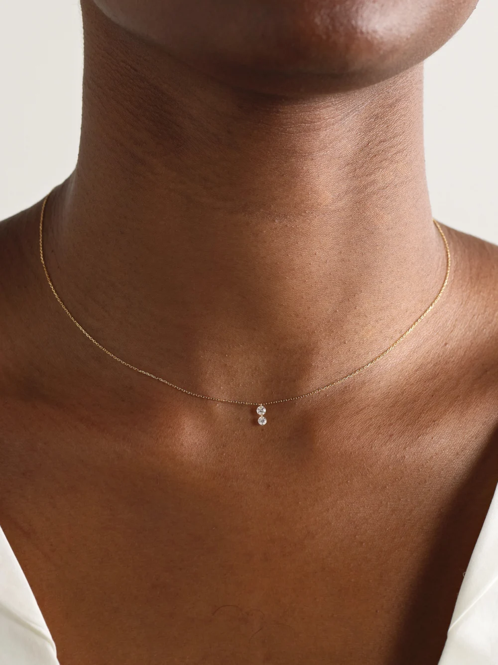 Persée Danaé 18-karat Gold Diamond Necklace, styled view