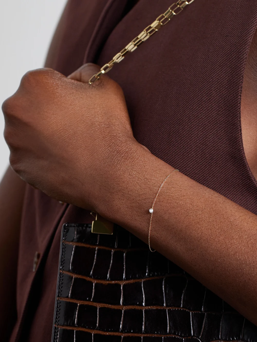 Persée Danaé Gold Diamond Bracelet, styled view