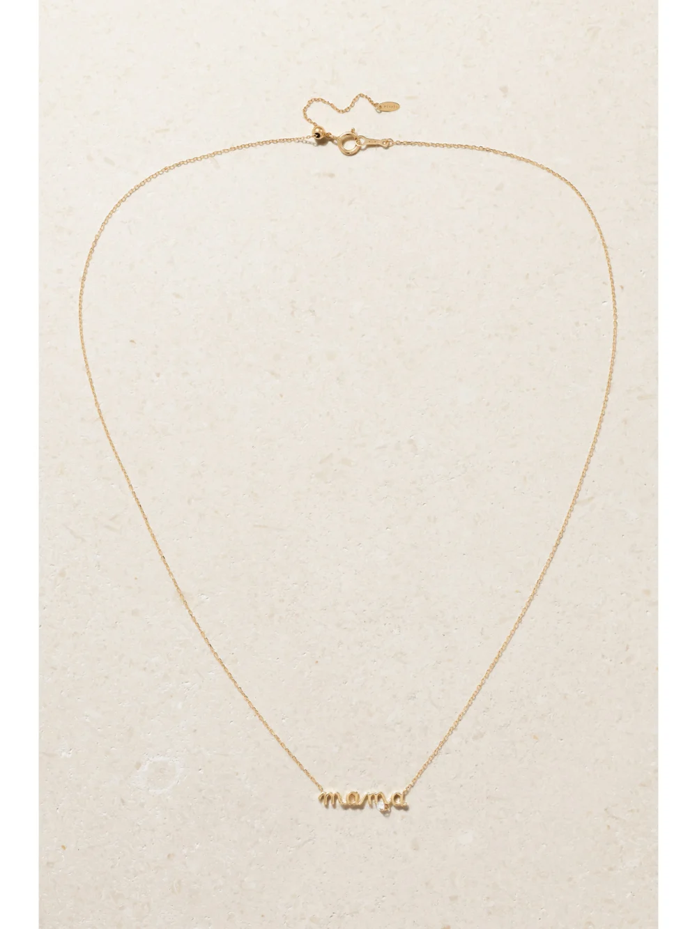 Close-up detail of the Persée Mama 18-karat Gold Diamond Necklace