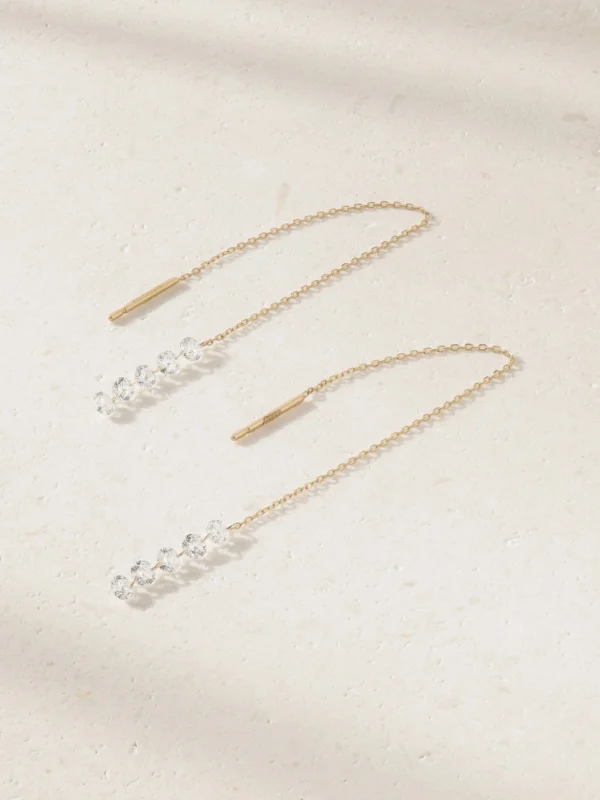 Persée Rivière 18-karat Gold Diamond Earrings