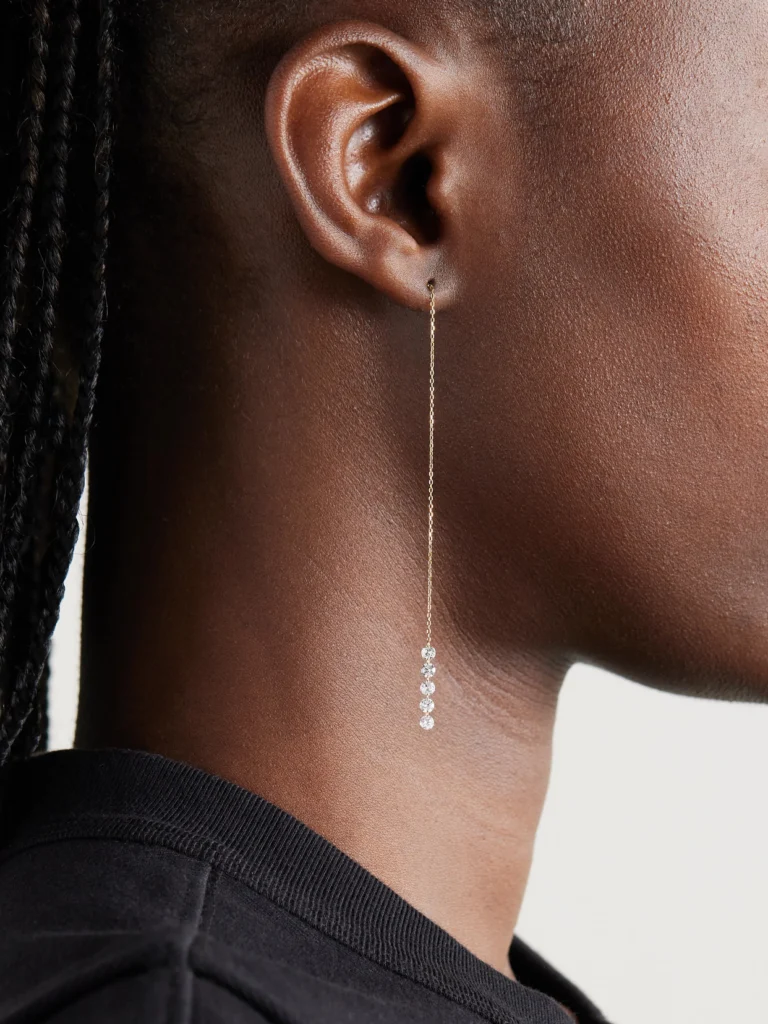 Persée Rivière 18-karat Gold Diamond Earrings