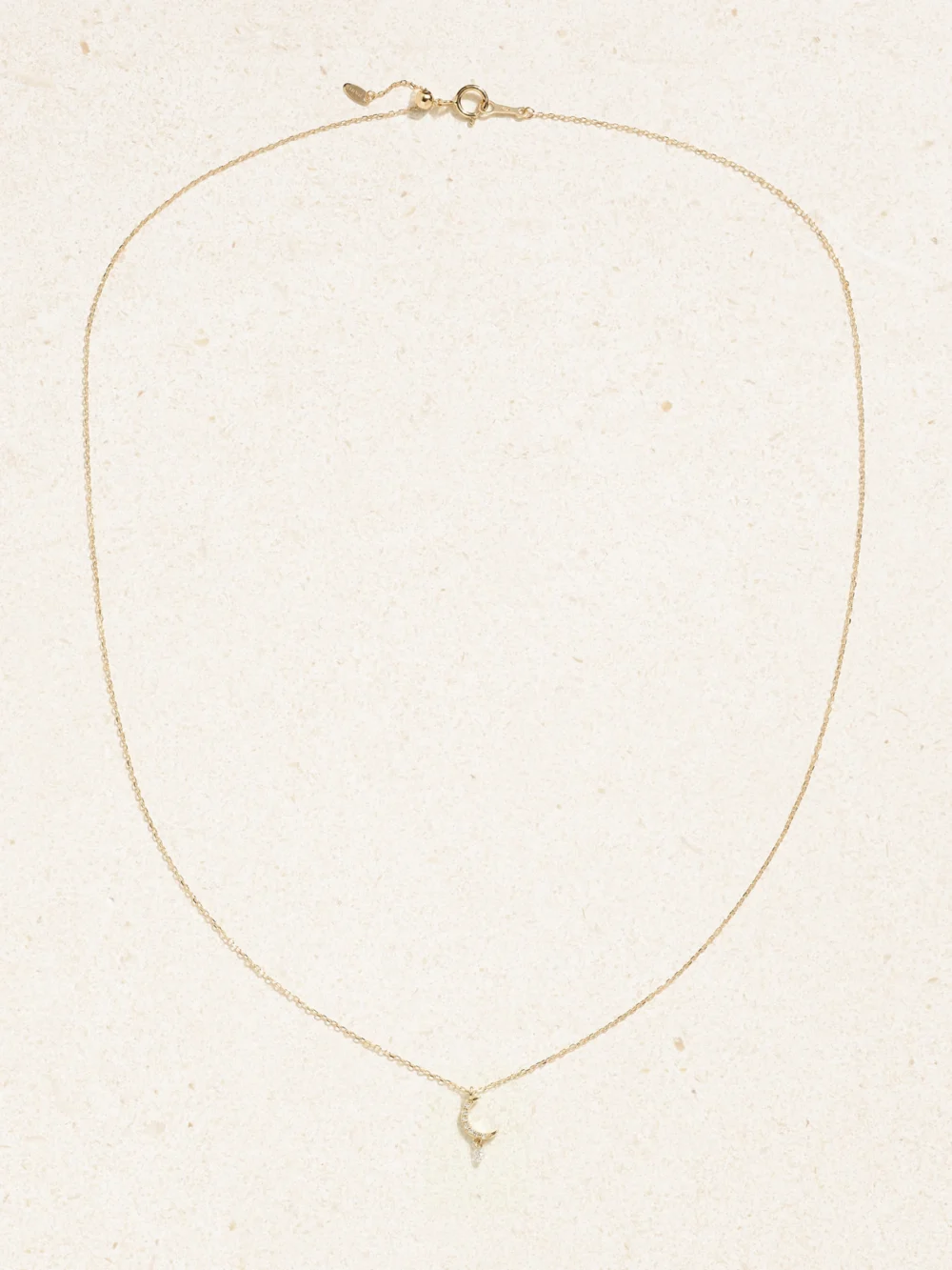 Close-up detail of the Persée Séléné 18-karat Gold Diamond Necklace