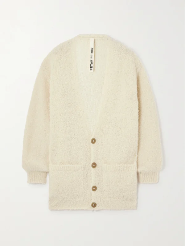 Petar Petrov Cashmere, Alpaca and Silk-blend Bouclé Cardigan