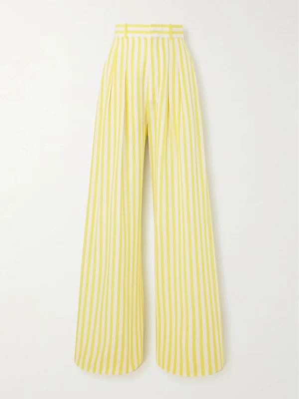 Petar Petrov Heat Wave Pleated Silk-crepon Wide-leg Pants
