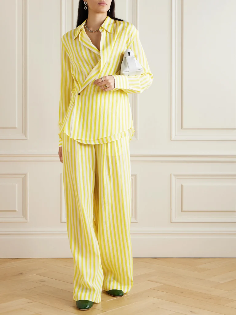 Petar Petrov Heat Wave Pleated Silk-crepon Wide-leg Pants
