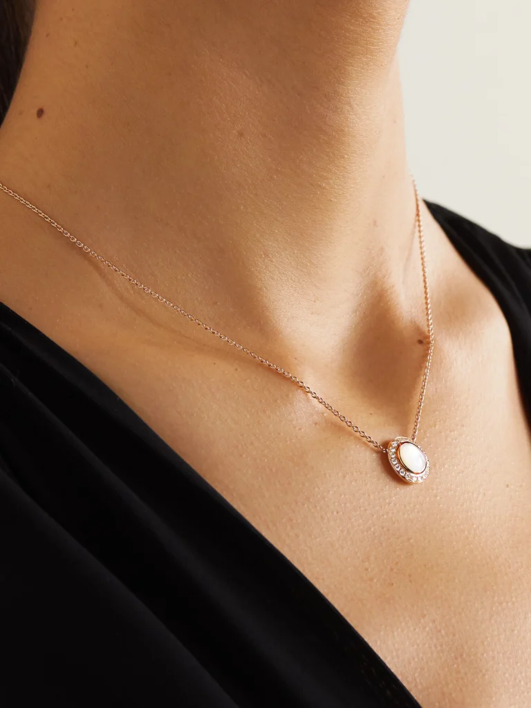 Piaget Possession 18-karat Rose Gold, Mother-of-pearl and Diamond Necklace