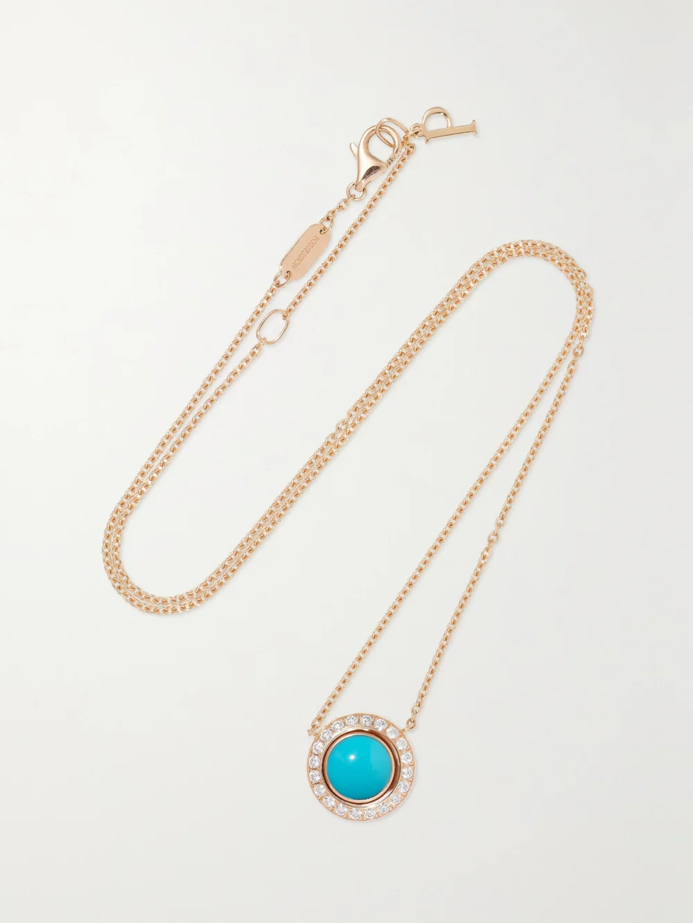 Piaget Possession 18-karat Rose Gold, Turquoise and Diamond Necklace