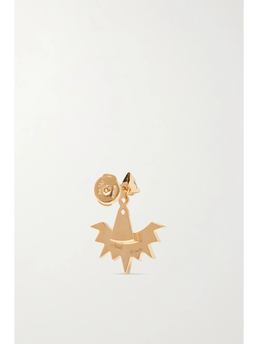 Back view of the Piaget Sunlight 18-karat Rose Gold Diamond Earrings