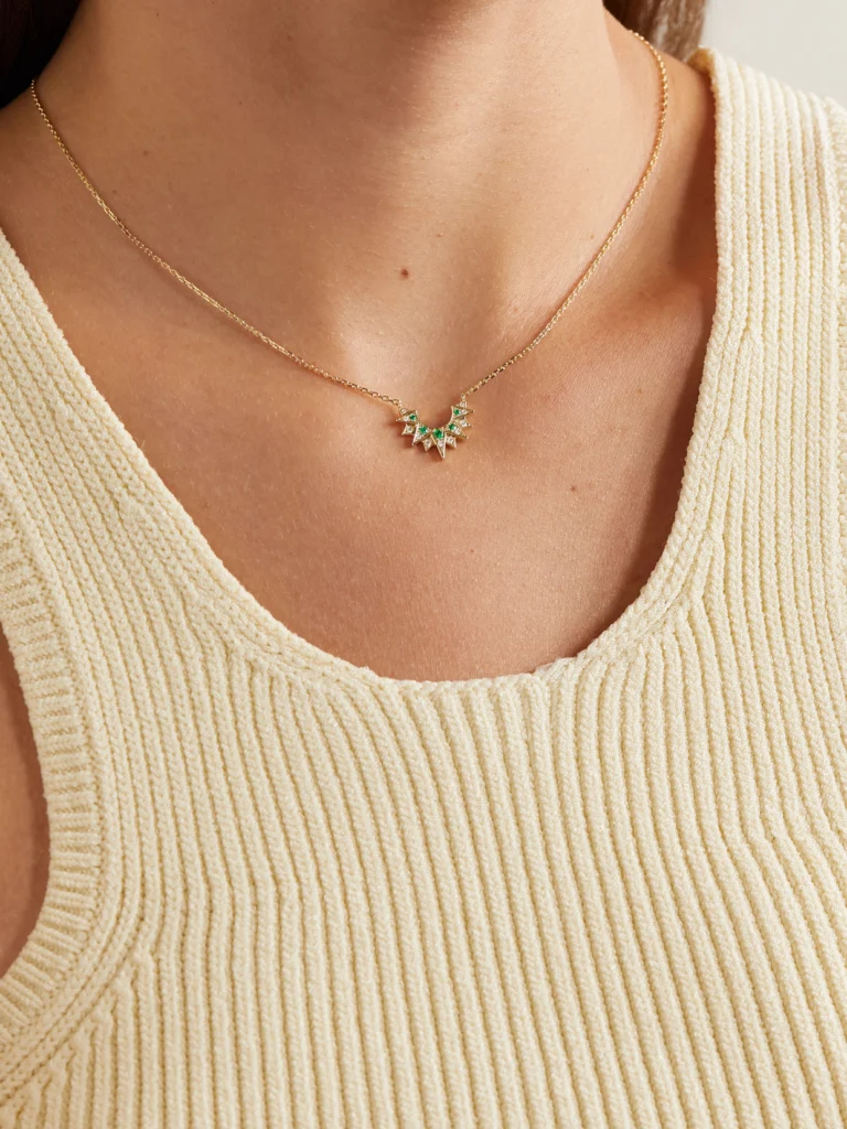 Piaget Sunlight Rose Gold, Emerald and Diamond Necklace