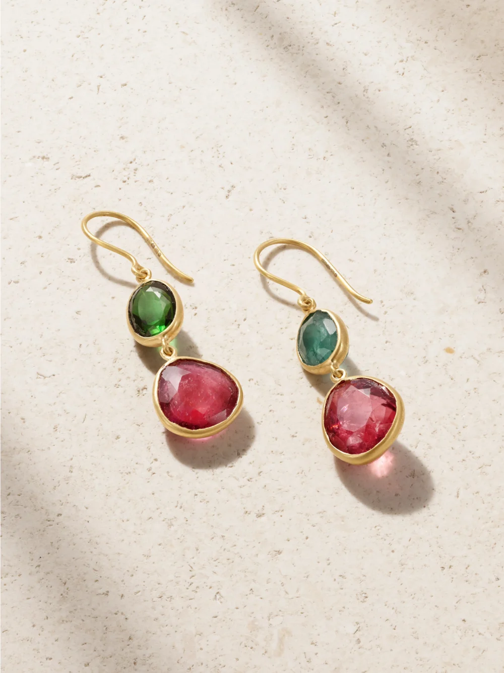 Pippa Small Iris 18-karat Gold Tourmaline Earrings in red