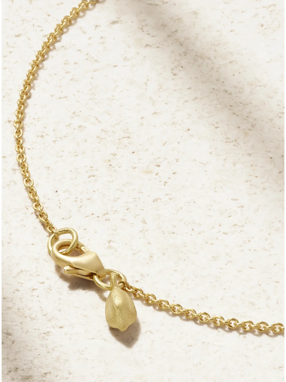 Back view of the Pippa Small Iris 18-karat Gold Tourmaline Necklace