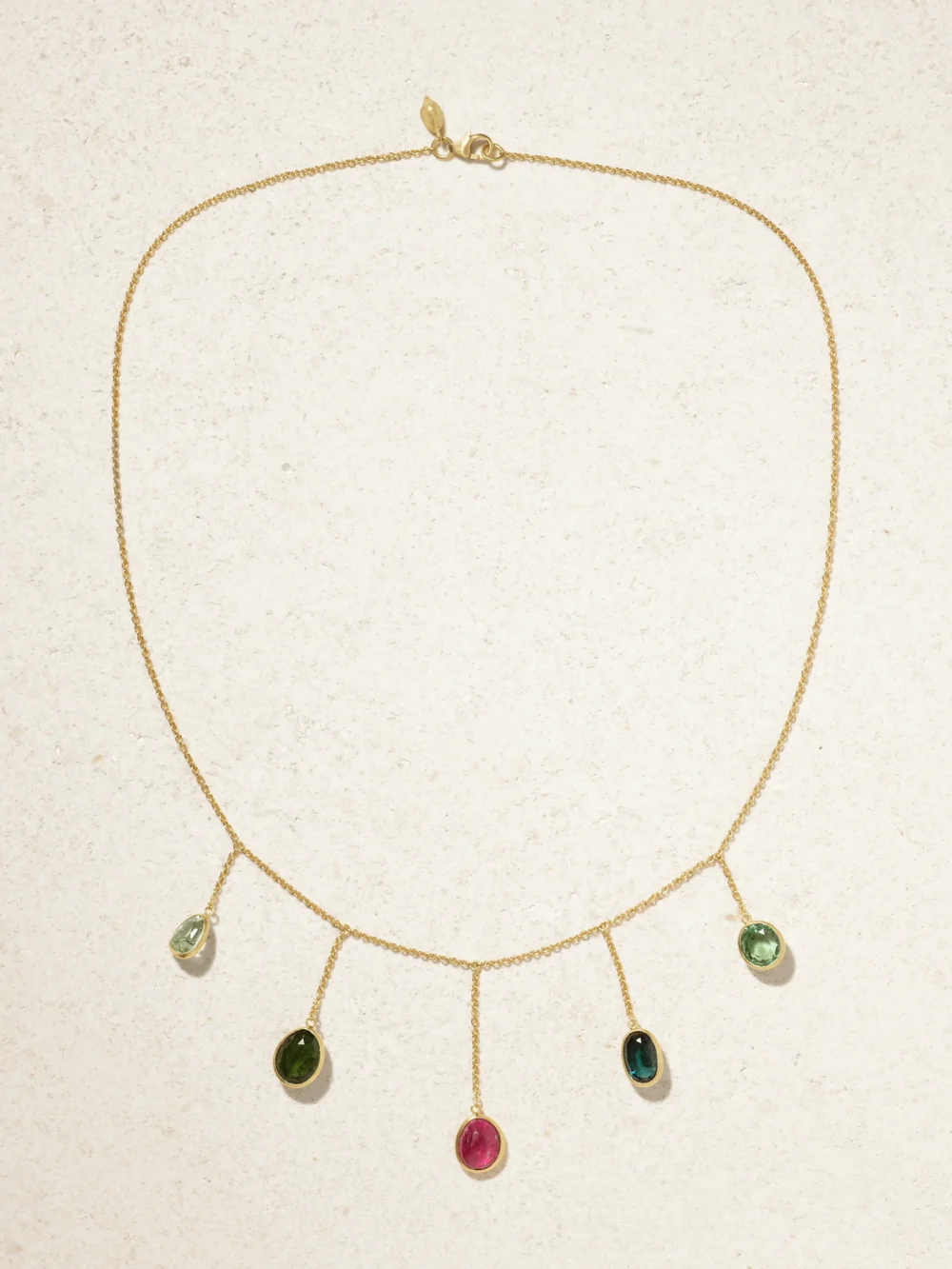 Pippa Small Iris 18-karat Gold Tourmaline Necklace in multi