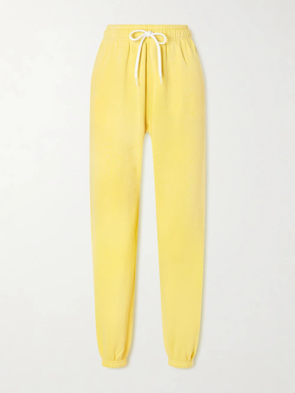 Polo Ralph Lauren Embroidered Cotton-blend Fleece Tapered Sweatpants in yellow