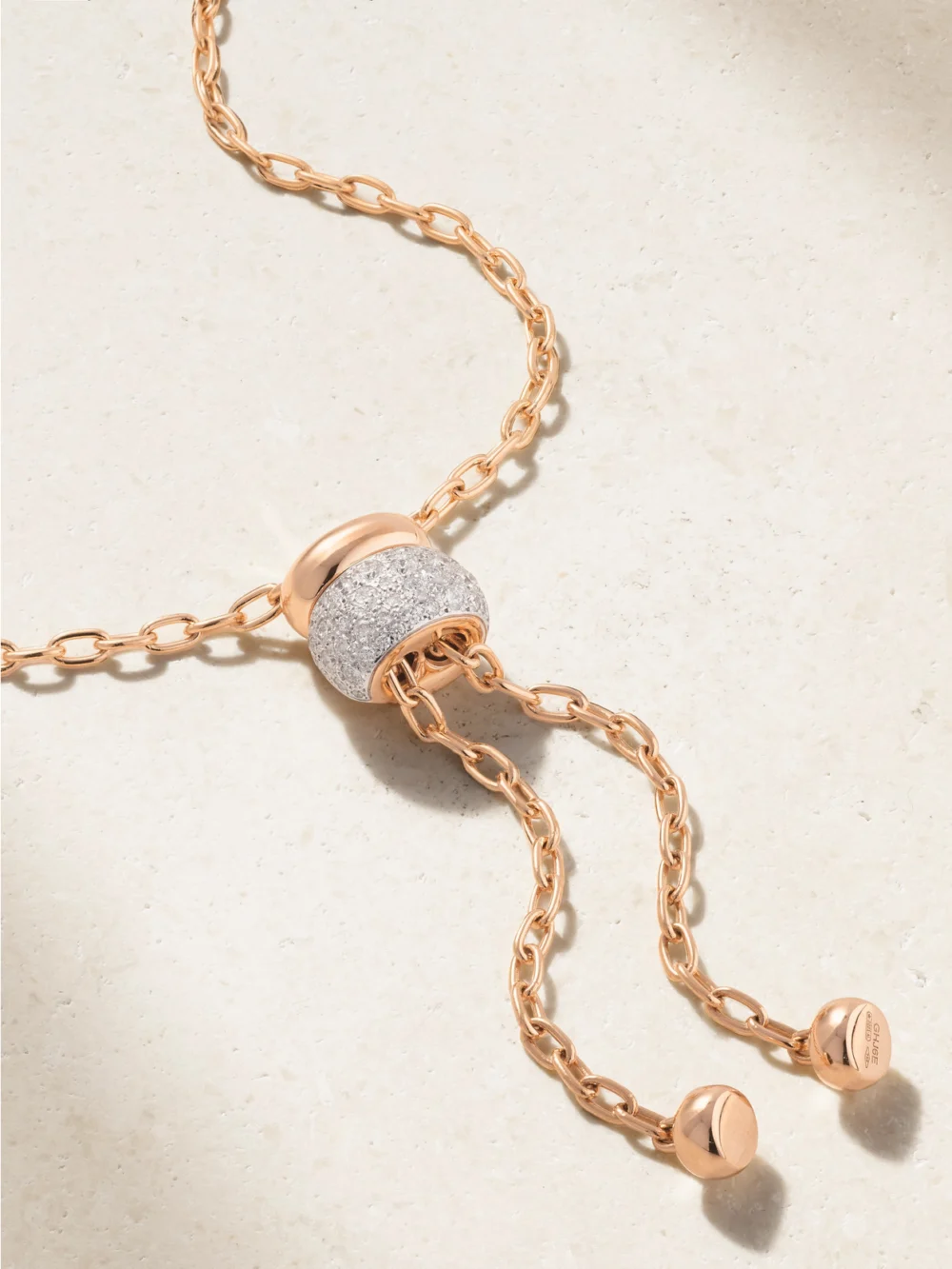 Pomellato Iconica Rhodium-plated 18-karat Rose Gold Diamond Necklace
