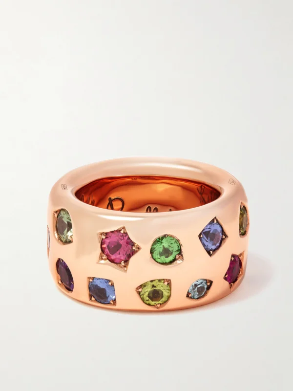 Pomellato Maxi Iconica 18-karat Rose Gold Multi-stone Ring