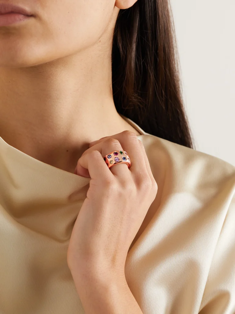 Pomellato Maxi Iconica 18-karat Rose Gold Multi-stone Ring