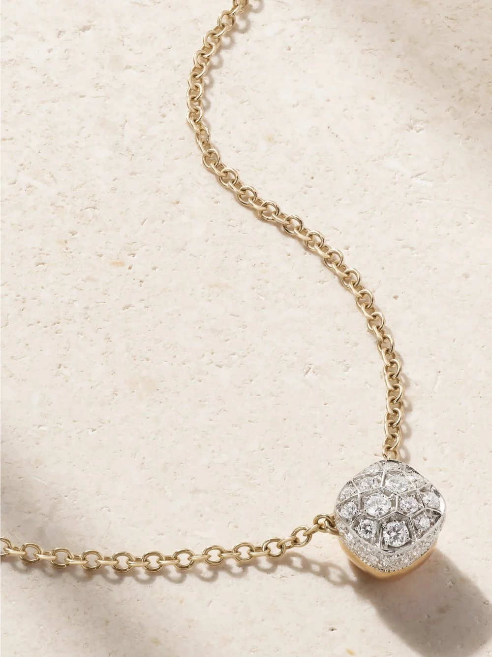 Pomellato Nudo 18-karat Gold and White Gold Diamond Necklace