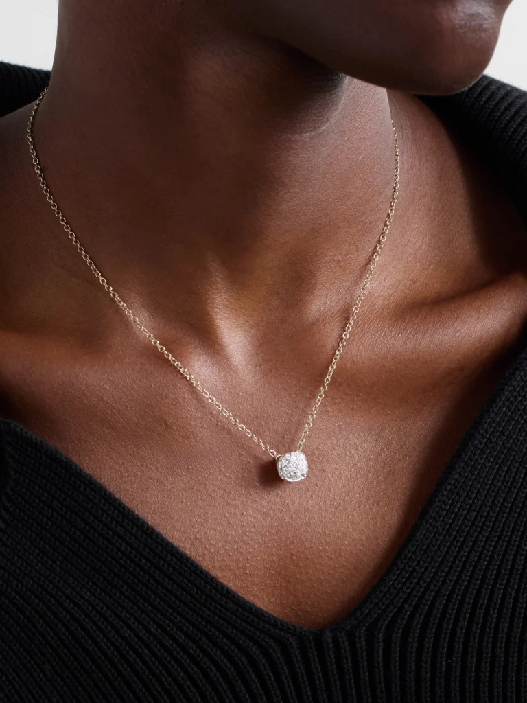 Pomellato Nudo 18-karat Gold and White Gold Diamond Necklace