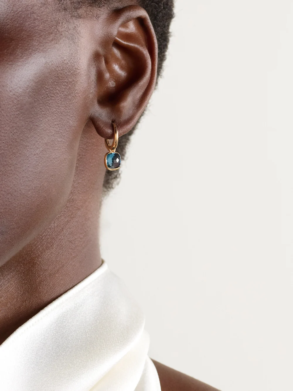 Pomellato Nudo 18-karat Rose Gold Topaz Earrings, styled view