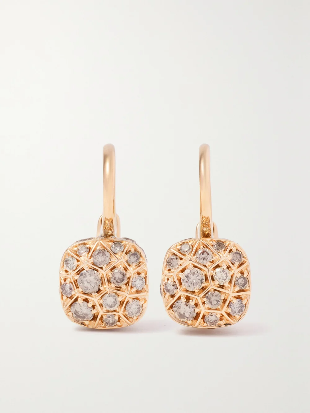 Pomellato Nudo Petit 18-karat Rose and White Gold Diamond Earrings