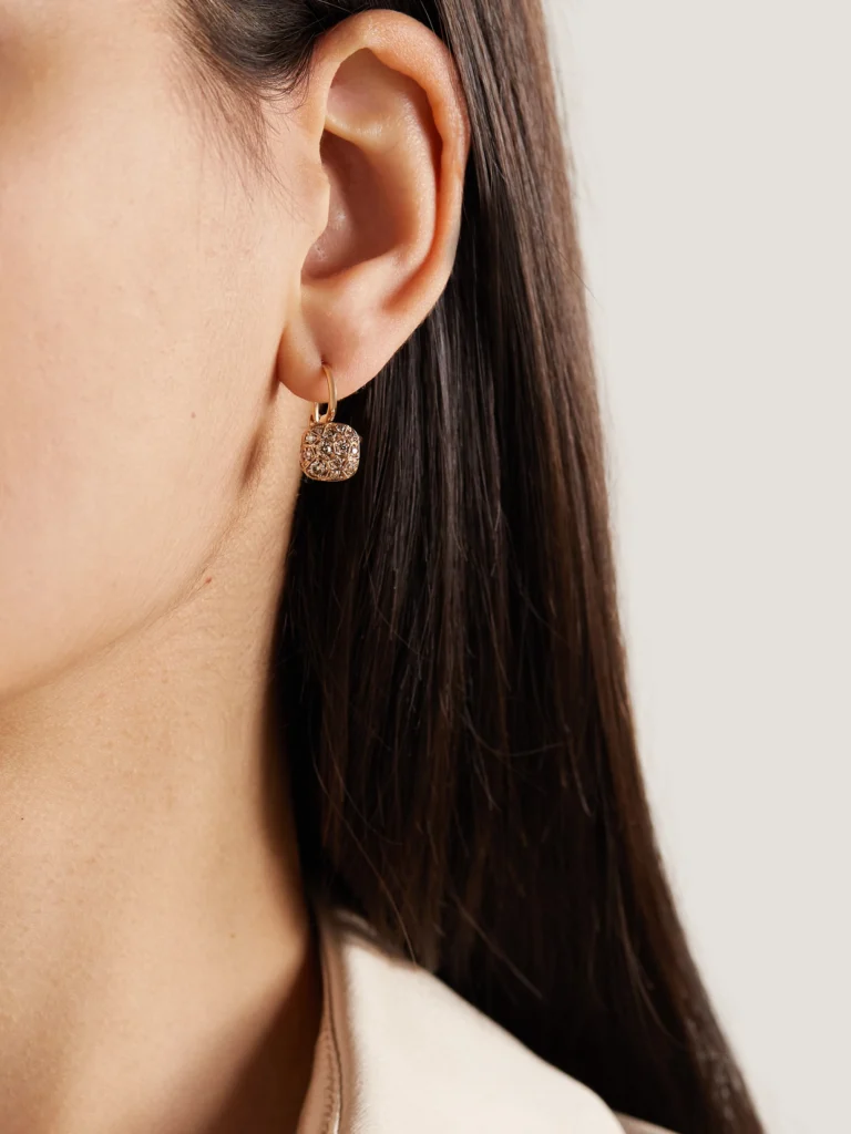 Pomellato Nudo Petit 18-karat Rose and White Gold Diamond Earrings