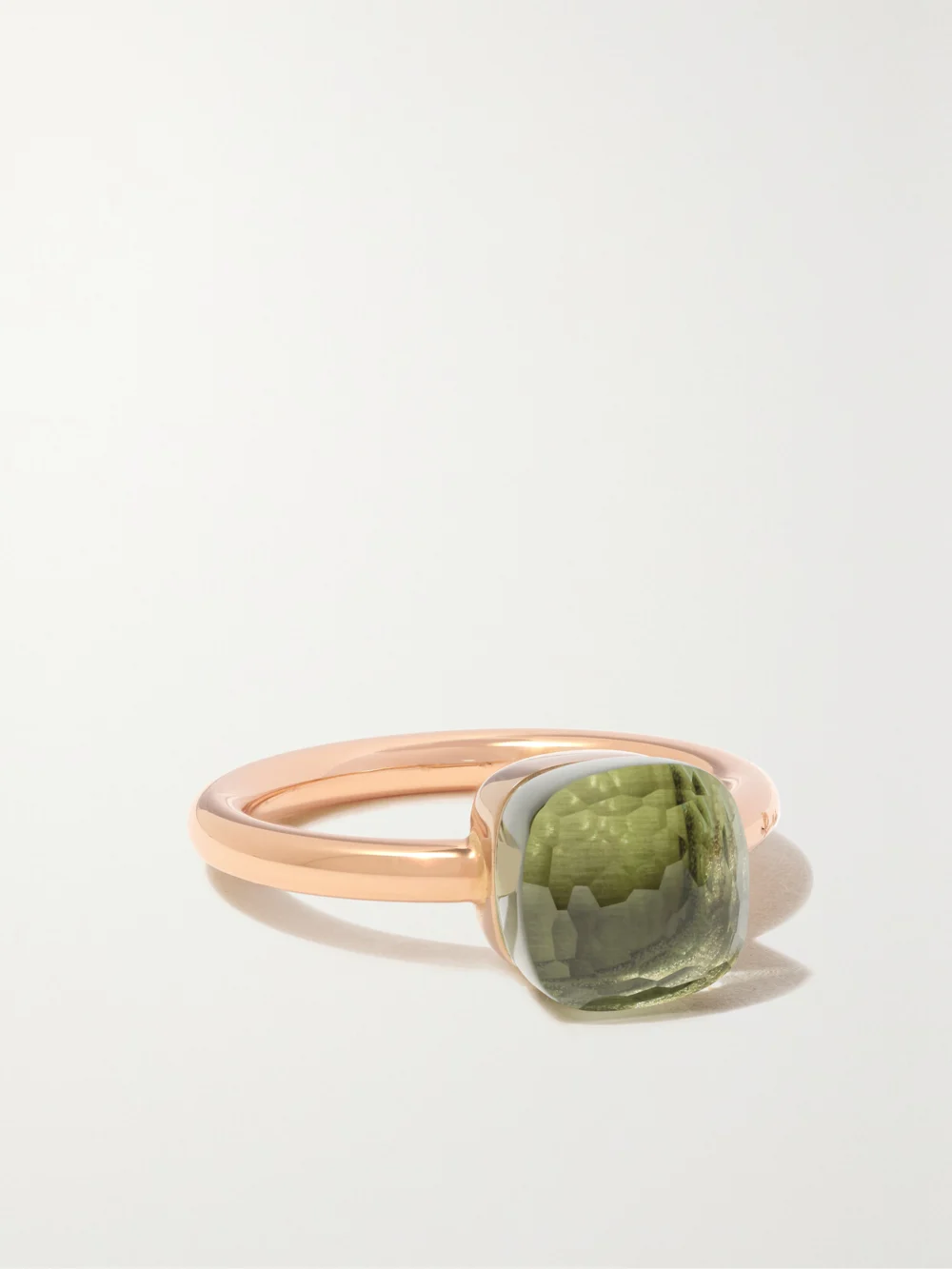 Pomellato Nudo Petit 18-karat Rose Gold Prasiolite Ring in 52